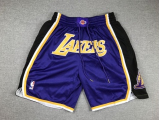 Los Angeles Lakers Throwback Shorts Purple/Black