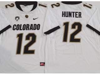 Colorado Buffaloes #12 Travis Hunter With Black Number Limited Jersey White 