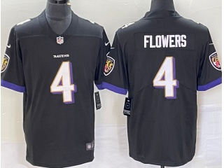 Baltimore Ravens #4 Zay Flowers Vapor Limited Jersey Black