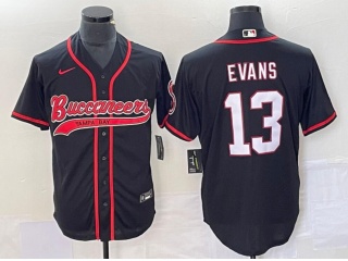 Tampa Bay Buccaneers #13 Mike Evans Baseball Jersey Black