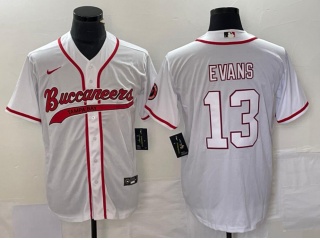 Tampa Bay Buccaneers #13 Mike Evans Baseball Jersey White
