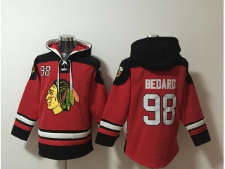 Chicago Blackhawks #98 Connor Bedard Hockey Hoodie Red