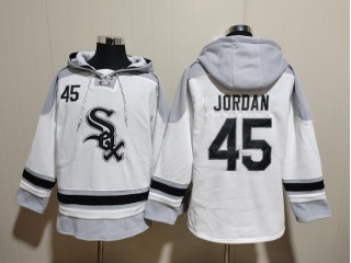 Chicago White Sox #45 Michael Jordan Hoodie White