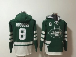 New York Jets #8 Aaron Rodgers Hoodies Green