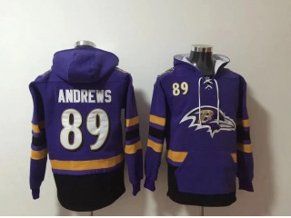 Baltimore Ravens #89 Mark Andrews Hoodies Purple