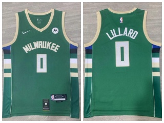 Milwaukee Bucks #0 Damian Lillard Jersey Green