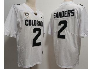Colorado Buffaloes #2 Shedeur Sanders With White Collar Limited Jersey White
