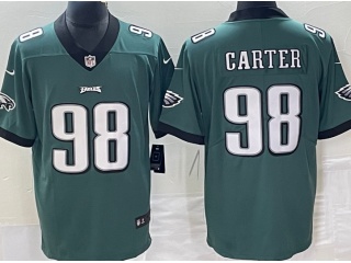 Philadelphia Eagles #98 Jalen Carter Limited Jersey Green