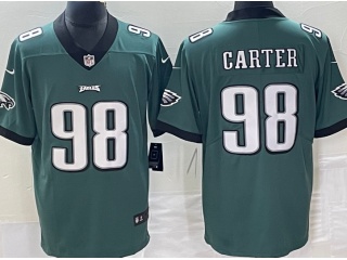 Philadelphia Eagles #98 Jalen Carter Limited Jersey Green 