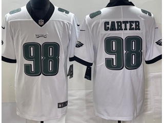  Philadelphia Eagles #98 Jalen Carter Limited Jersey White 