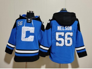 Indianapolis Colts #56 Quenton Nelson Throwback Hoodies Blue