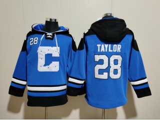 Indianapolis Colts #28 Jonathan Taylor Throwback Hoodies Blue