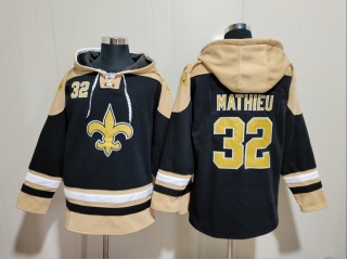 New Orleans Saints #32 Tyrann Mathieu Hoodies Black/Gold