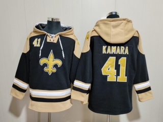 New Orleans Saints #41 Alvin Kamara Hoodies Black/Gold