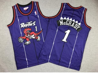 Youth Toronto Raptors #1 Tracy McGrady Throwback Jersey Purple