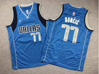 Youth Dallas Mavericks #77 Luka Doncic Jersey Blue