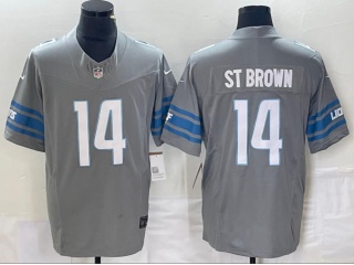 Detroit Lions #14 Amon-Ra St. Brown limited Jersey Grey
