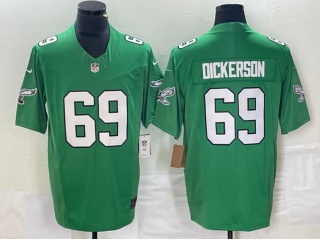 Philadelphia Eagles #69 Landon Dickerson Throwback Limited Jersey Kelly Green