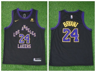Los Angeles Lakers #24 Kobe Bryant 2024 Jersey Black City
