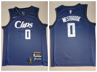 Los Angeles Clippers #0 Russell Westbrook 2024 City Jersey Blue