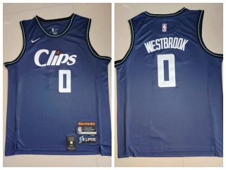 Los Angeles Clippers #0 Russell Westbrook 2024 City Jersey Blue