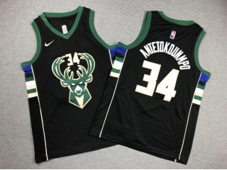 Youth Milwaukee Bucks #34 Giannis Antetokounmpo Jersey Black