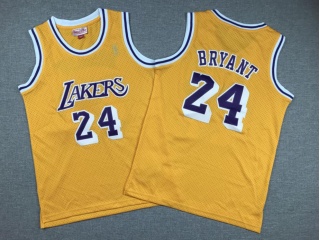 Youth Los Angeles Lakers #24 Kobe Bryant Throwback Jersey Yellow