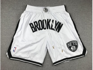 Brooklyn Nets Throwback Shorts White