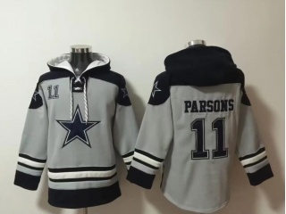 Dallas Cowboys #11 Micah Parsons Hoodies Grey