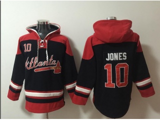 Atlanta Braves #10 Chipper Jones Hoodie Blue