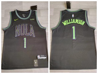 New Orleans Pelicans #1 Zion Williamson 2024 City Jersey Black