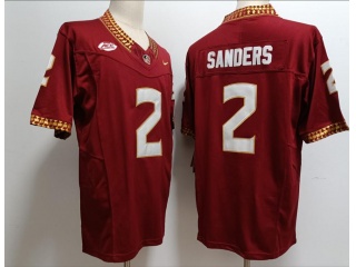 Florida State Seminoles #2 Deion Sanders New Style Limited Jersey Red