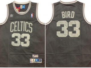Boston Celtics #33 Larry Bird Throwback Jersey Dark Grey