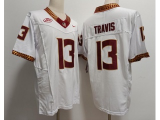 Florida State Seminoles #13 Jordan Travis New Style Limited Jersey White