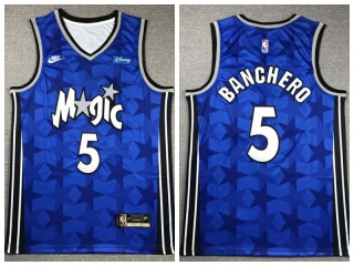 Nike Orlando Magic #5 Paolo Banchero Jersey Blue Stars