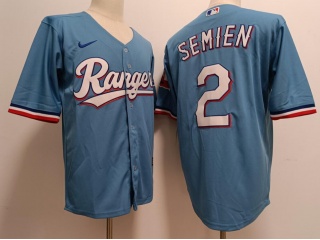 Texas Rangers #2 Marcus Semien Cool Base Jerseys Baby Blue