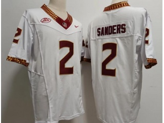 Florida State Seminoles #2 Deion Sanders New Style Limited Jersey White