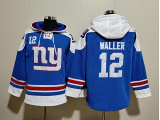 New York Giants #12 Darren Waller Hoodies Blue