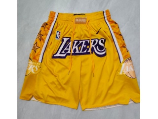 Los Angeles Lakers City Shorts Yellow