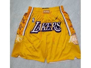 Los Angeles Lakers City Shorts Yellow 