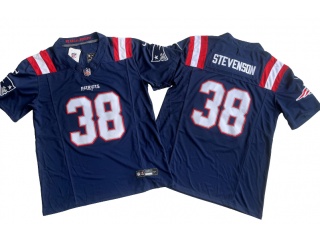 New England Patriots #38 Rhamondre Stevenson Vapor F.U.S.E. Limited Jersey Blue