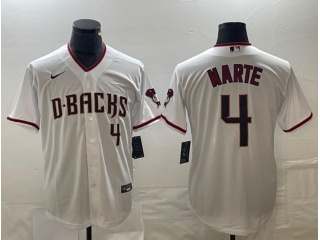 Arizona Diamondbacks #4 Ketel Marte Cool Base Jersey White