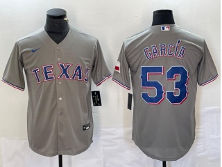 Texas Rangers #53 Adolis García Cool Base Jersey Grey