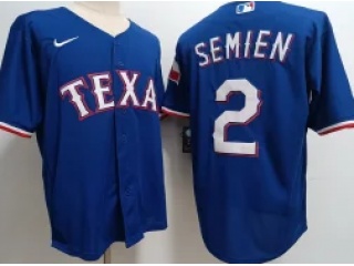 Texas Rangers #2 Marcus Semien Cool Base Jersey Royal Blue