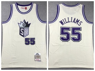 Sacramento Kings #55 Jason Williams Throwback Jersey Cream