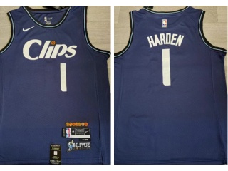 Los Angeles Clippers #1 James Harden 2024 City Jersey Blue 