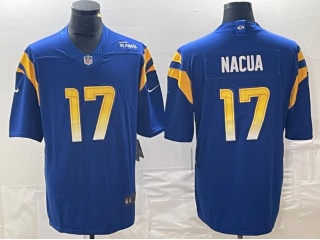 Los Angeles Rams #17 Puka Nacua Limited Jersey Blue