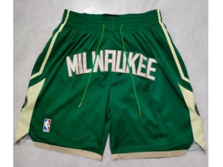 Milwaukee Bucks Throwback Shorts Green