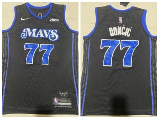 Dallas Mavericks #77 Luka Doncic 2024 City Jerseys Black