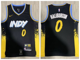 Indiana Pacers #0 Tyrese Haliburton 2023 City Jersey Black